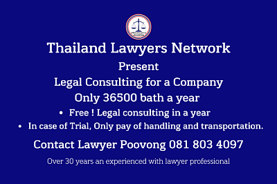 Company legal Consultant 36500 baht a year